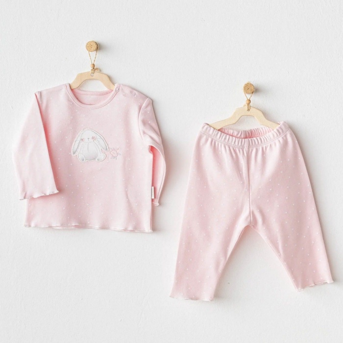 Andywawa AC25636 Cuddly Bunny Bear 2Li Takım Pink