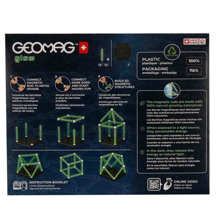 0210 Geomag Glow Manyetik Zeka Oyunu 25 Parça