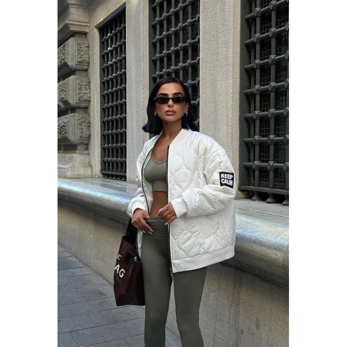 Alisa Oversize Kapitone Bomber Ceket 7058 -08