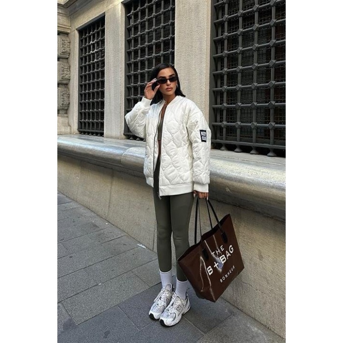 Alisa Oversize Kapitone Bomber Ceket 7058 -08