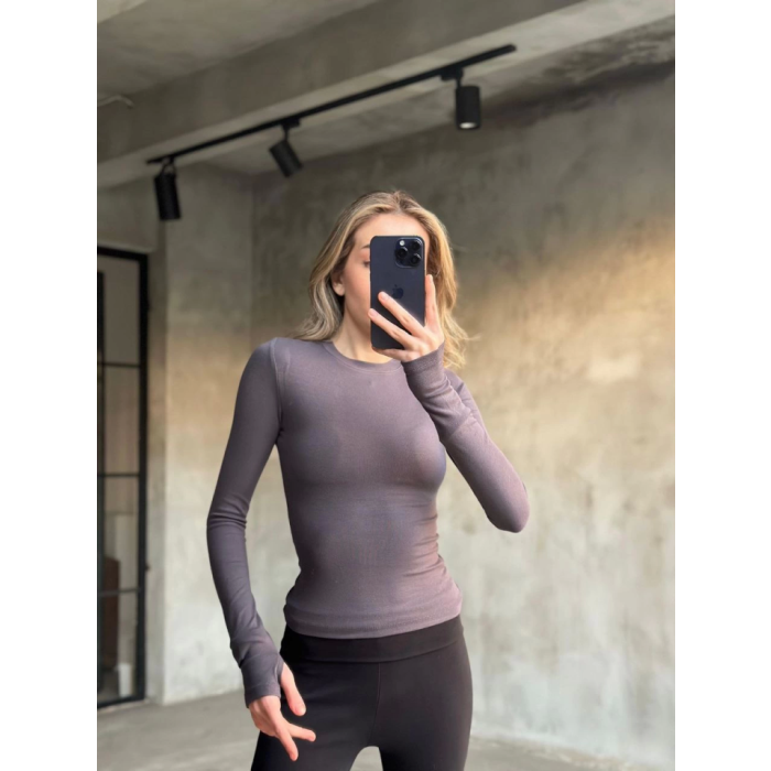Parmak Geçmeli Buzi Body - Gri