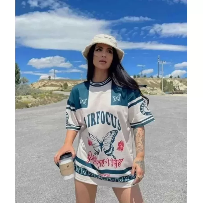 Dijital Baskılı Tshirt - Mavi