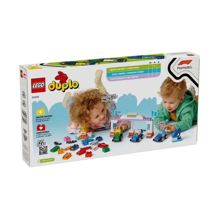 10445 Lego Duplo F1 Takımı Yarış Arabaları ve Sürücüleri 70  parça +2aş
