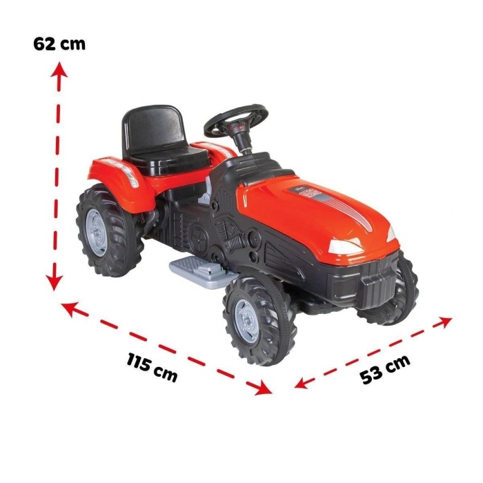 05 276  Pilsan Mega Traktör Akülü 12 Volt Kırmızı