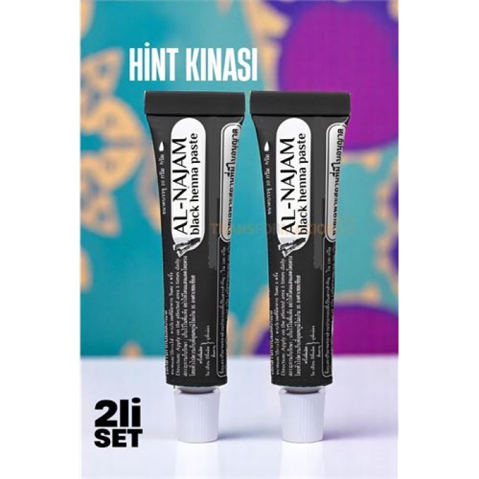 ModaCar Geçici Dövme Kınası - Tüp Hint Kınası Siyah 2li SET Al-Najam