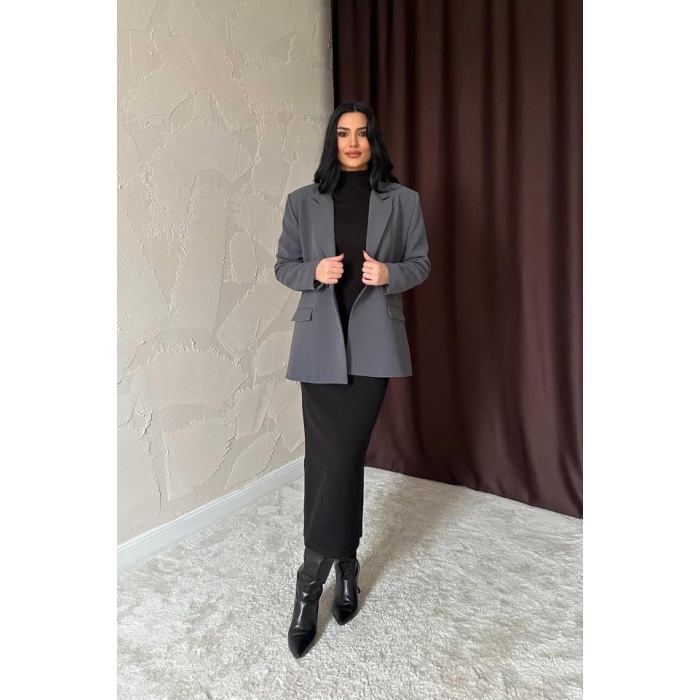 Füme Blazer Ceket