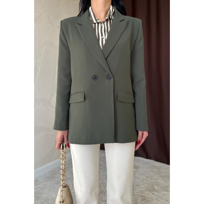 Haki Blazer Ceket