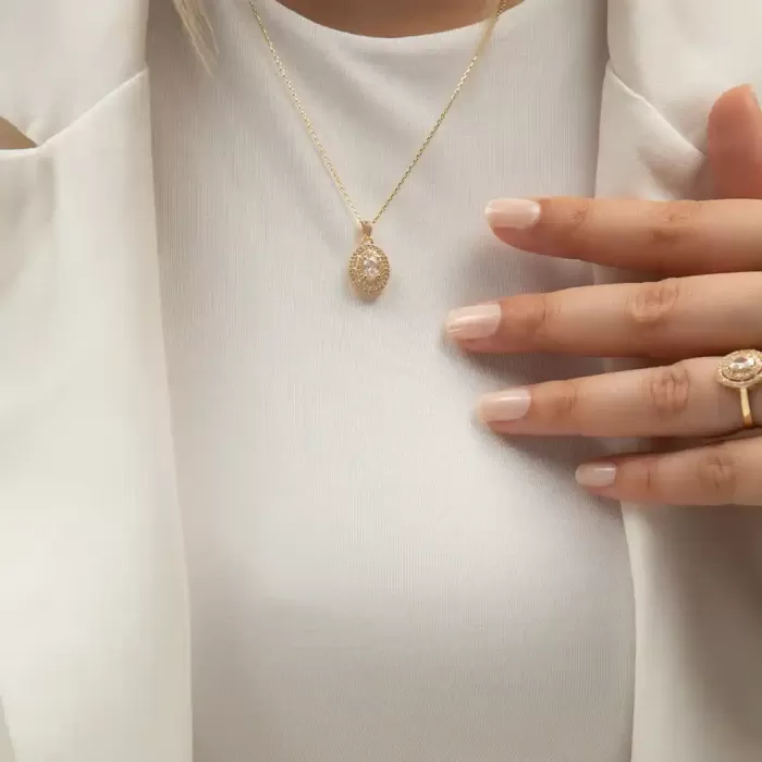OVAL TAŞLI ÜÇLÜ SET