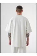 Unisex Düz T-Shirt ve Eşofman Takımı - Beyaz