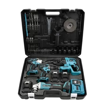 Assur 4lü Set Şarjlı Taşlama, Darbeli Somun Sıkma, Kırıcı Delici Hilti ve Vidalama Makinesi