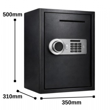 Para Kasası Şifreli, Parmak izli, Anahtarlı / 31 x 35 x 50 cm