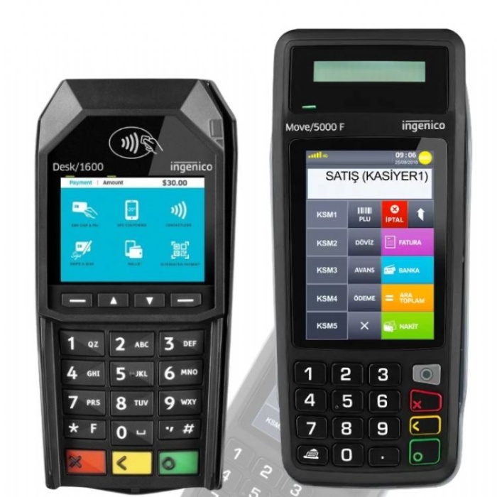 İngenico Move 5000 F Yeni Nesil Pos Yazarkasa  + Pinpad Desk 1600  10 Rulo Hediye