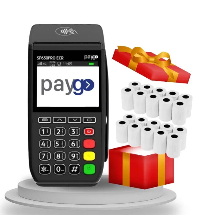 Paygo Sp630 Pro ECR 4G Yeni Nesil  Yazarkasa Pos Mobil 20 Rulo Hediye