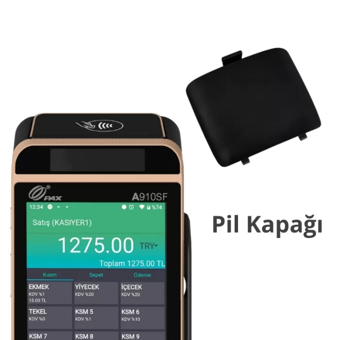 Pax A910sf Uyumlu B910sf Pil Kapağı