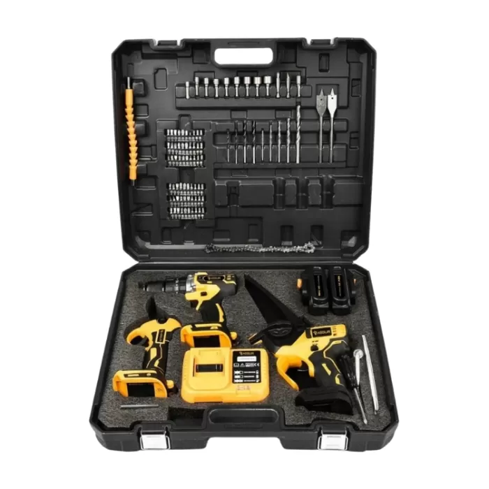 Assur 3lü Akülü Set (Darbeli Vidalama, Budama Testere, Budama Makası)