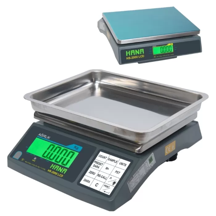 Hana Hs-2000 LCD Onaysız Tartım Terazisi 30 Kg Kapasite