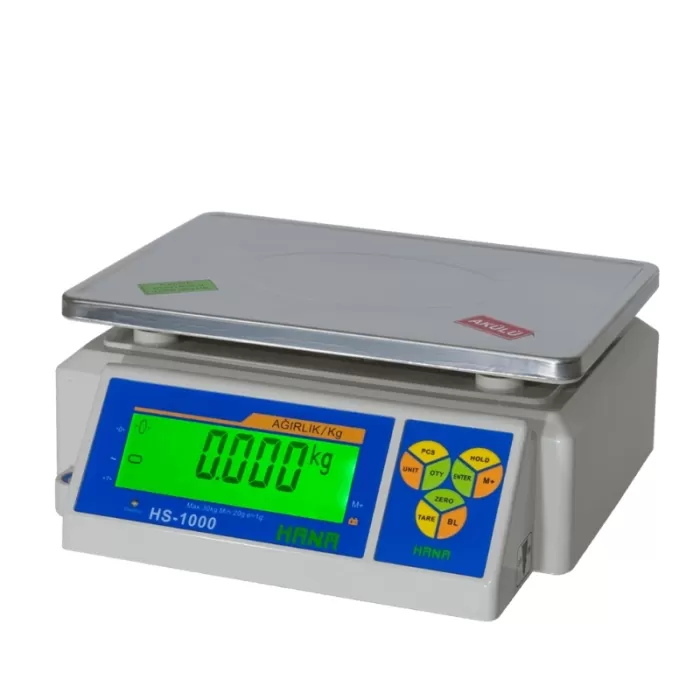 Hana Hs-1000 LCD Onaysız Tartım Terazisi 30 Kg Kapasite