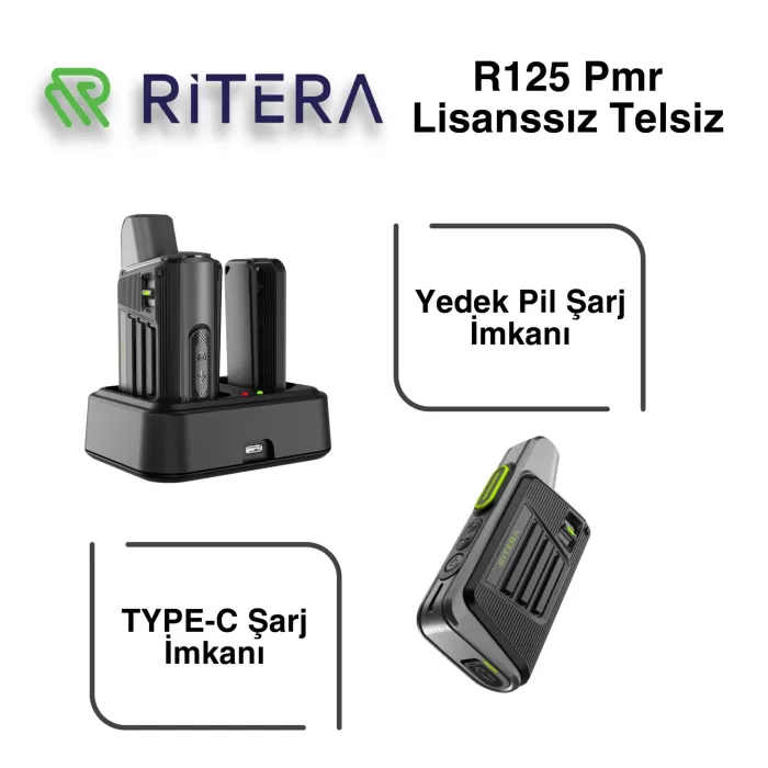 Ritera R125 Pmr Lisanssız El Telsizi