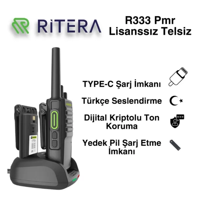 Ritera R333 Pmr Lisanssız El Telsizi