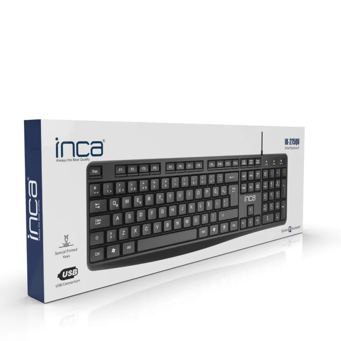 İnca IK-275QU Q Multımedıa Soft Touch Black Keyboard