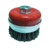 Partner PT02040 100mm Gri Burma Telli M14 Vidalı Çanak Fırça