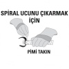 Ridgid 63020 T-208 Spiral Kesici Uç 1 ½ 40 mm
