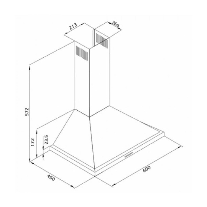 Esty 2240 60 cm Inox Duvar Tipi Davlumbaz