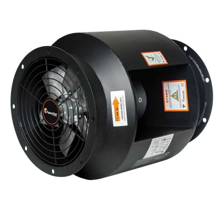 Fanexfan FRTF-450 (4) Yuvarlak Kanal Tipi Aksiyal Tüp Fanlar (Motor Hava Akımı Dışına 180 Derece DayanıKLı) Monofaze