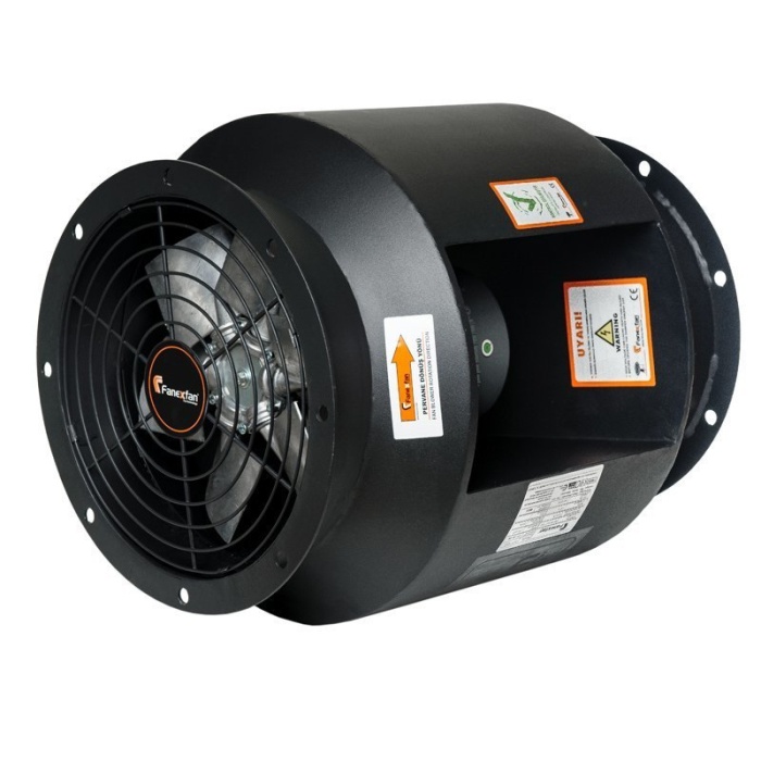 Fanexfan FRTF-600 (4) Yuvarlak Kanal Tipi Aksiyal Tüp Fanlar (Motor Hava Akımı Dışına 180 Derece DayanıKLı) Trifaze