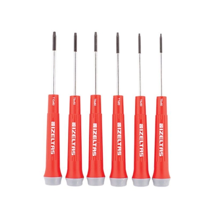 İzeltaş 4530001006 6 Parça KLemens Elektronikçi Tip Torx Uçlu Tornavida