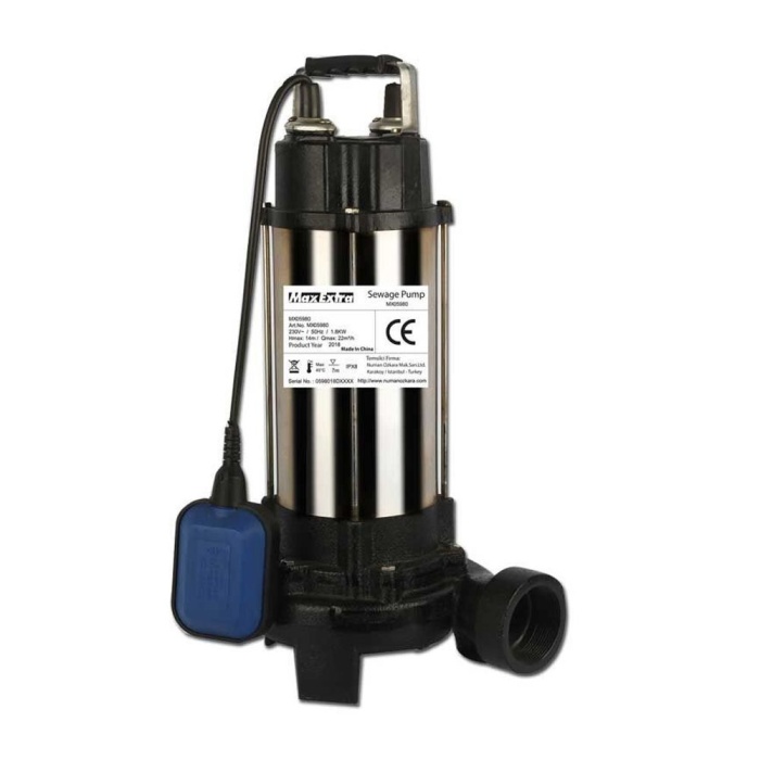 Max Extra MX05910 Parçalayıcı BıçaKLı Kirli Su Pompası 1100W 1.5hp
