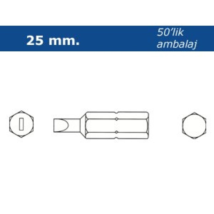 ProScr SCR03105 SL4.5 25mm Düz Bits Ucu