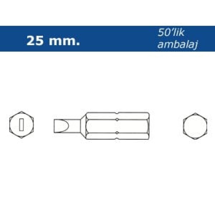 ProScr SCR03113 SL7 25mm Düz Bits Ucu