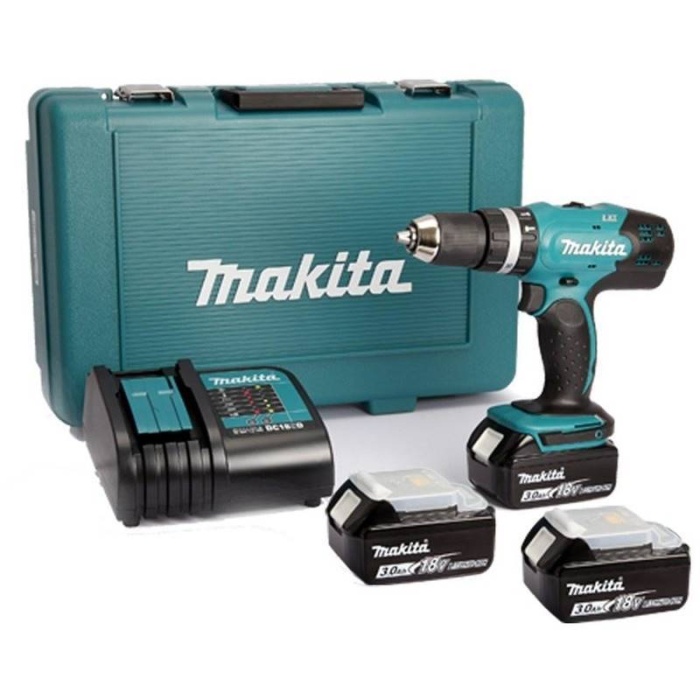 Makita DHP453SFE3 Akülü Darbeli Matkap Vidalama 3 Akülü Makine