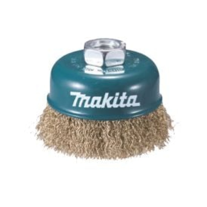 Makita D-39805 Ahşap İşleri Dalgalı Sarı Telli Çanak Fırça 100xM14x2mm