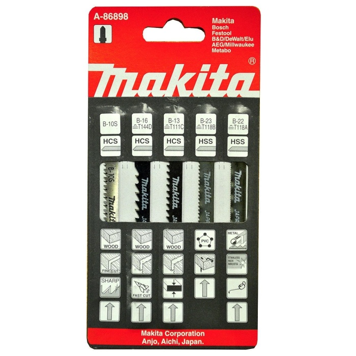 Makita A-86898 B Tipi Dekupaj Testere Bıçak Seti