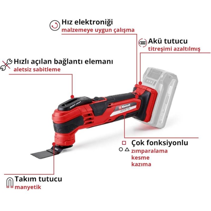 Einhell 4465160 TE-MG 18 Li Solo Akülü Varrito Raspalama