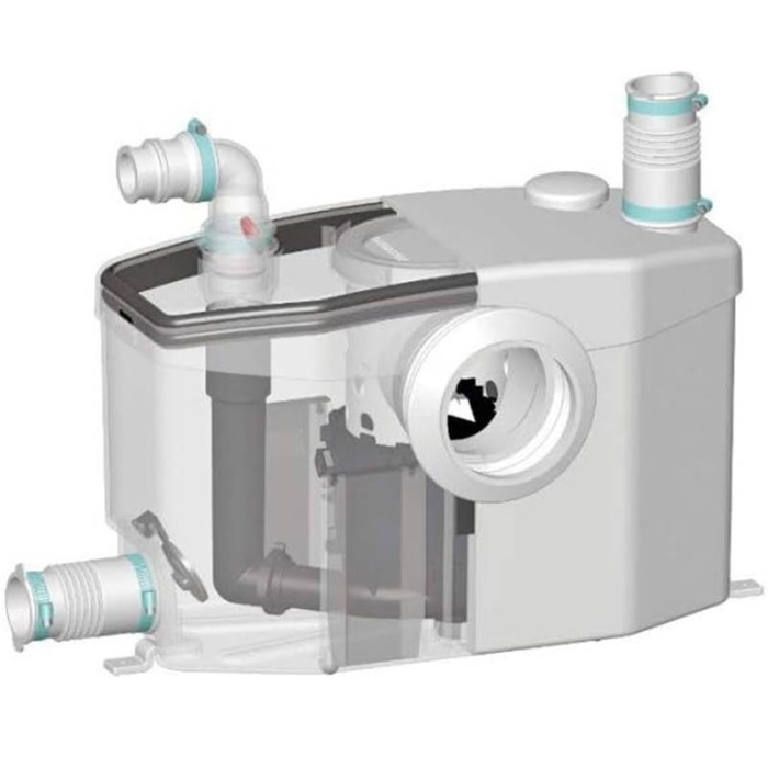 Sanihydro Sanipro XR WC + 3 Ünite Öğütücü Tahliye Cihazı