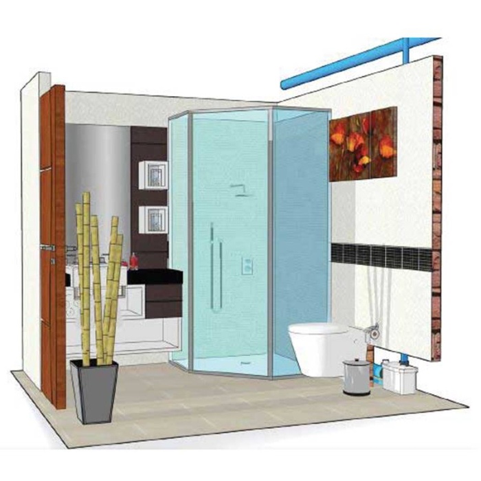 Sanihydro Sanipro XR WC + 3 Ünite Öğütücü Tahliye Cihazı