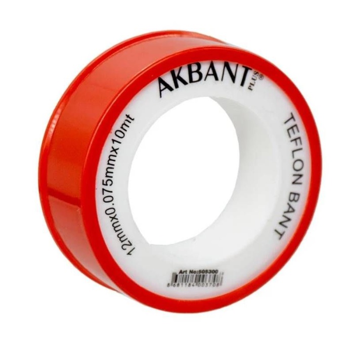 Akbant Teflon Bant 12mm x 0.075mm x 10 mt