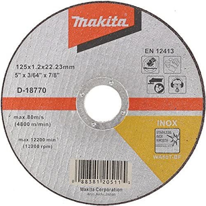 Makita Maad-18770 Düz Flex İnox Kesme Taşı 125x1.2mm