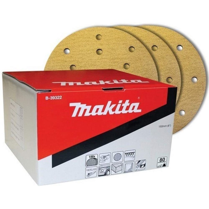 Makita B-39338 15 Delikli Çok Amaçlı Zımpara Kağıdı 100Kum
