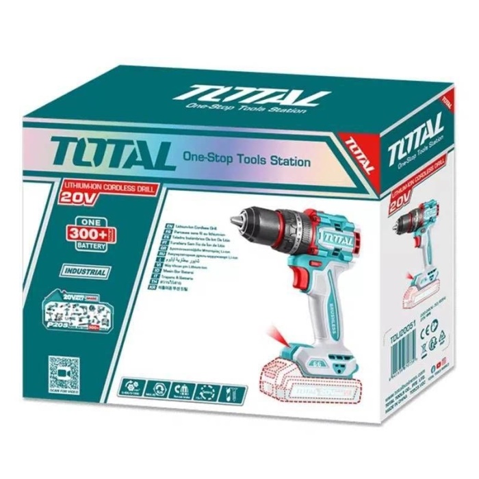 Total TIDLI209681 Solo 20V Akülü Kömürsüz Darbeli Matkap