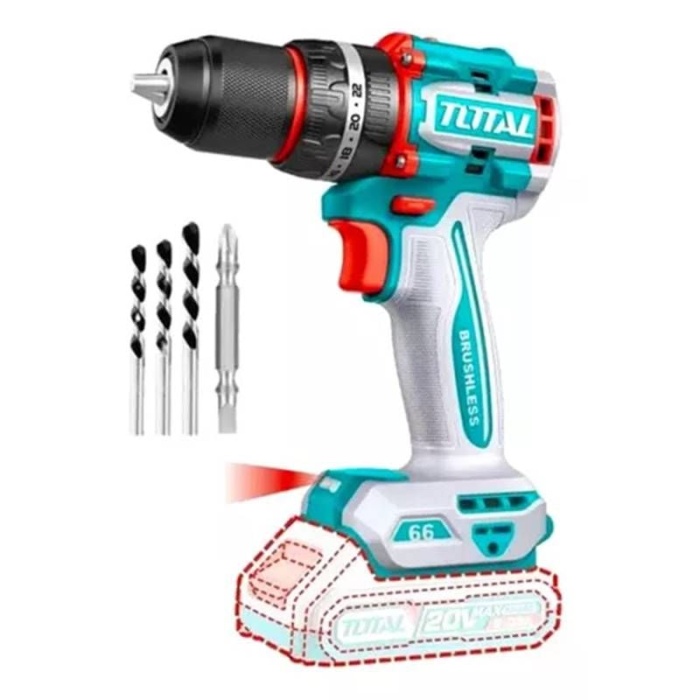Total TIDLI206681 Solo 20V Akülü Kömürsüz Darbeli Matkap