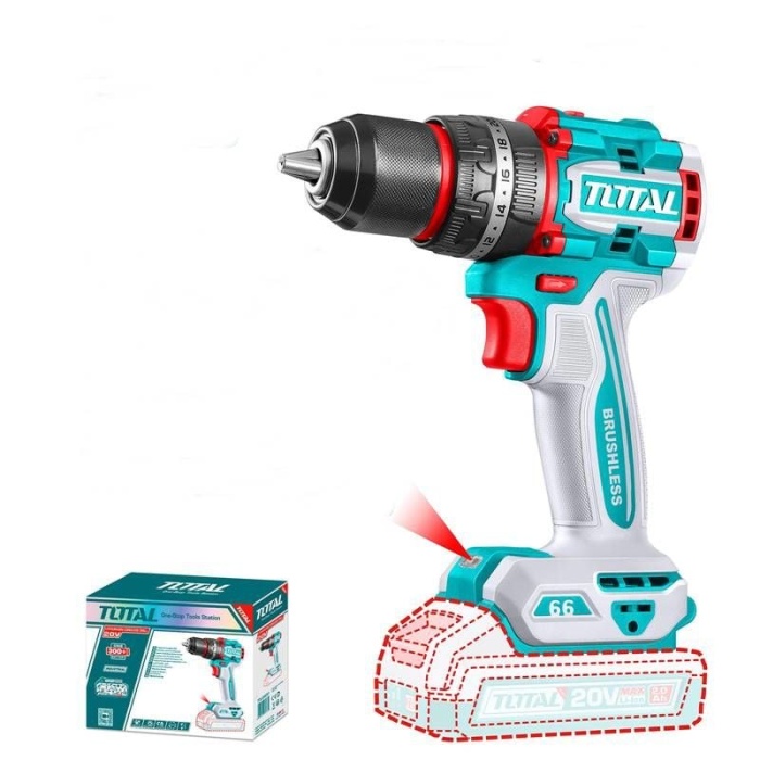Total TIDLI206681 Solo 20V Akülü Kömürsüz Darbeli Matkap