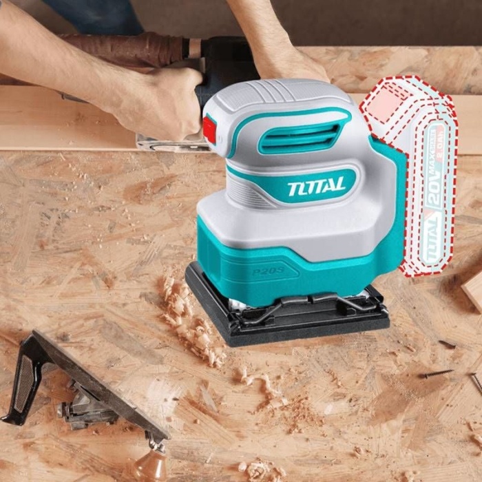 Total TSHSLI20141 Akülü Avuç içi Titreşimli Zımpara 20V 1x2.0 Ah