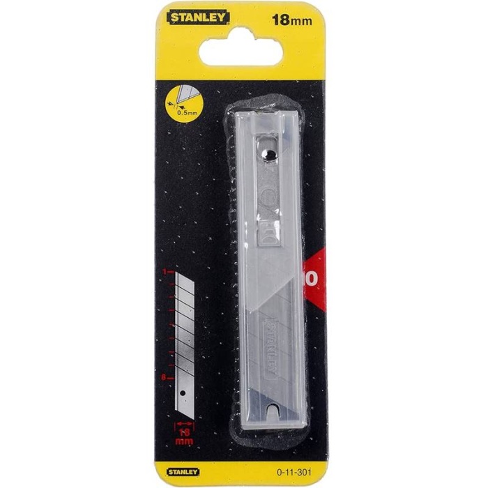 Stanley 0-11-301 18mm Sustalı Maket Bıçağı Yedeği (10lu Paket)