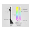 CoolMoon CM-GH2 5V ARGB Ayarlanabilir Dikey Ekran Kartı Tutucu Stand Beyaz
