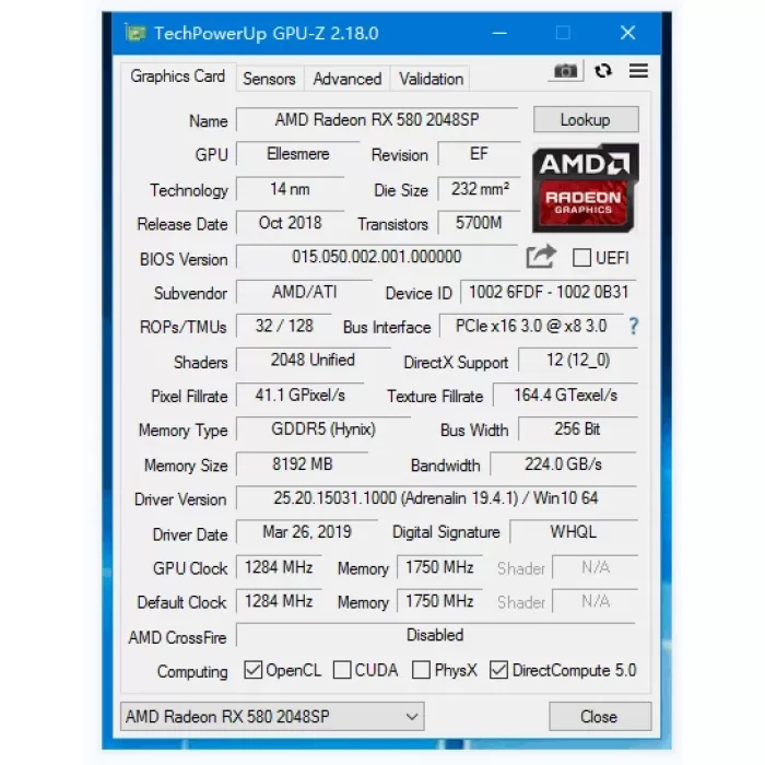 MasterFox AMD Radeon RX 580 RX580 8 GB GDDR5 256 Bit Ekran Kartı
