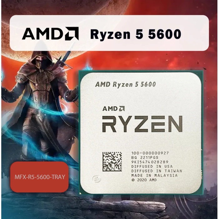 AMD Ryzen™ 5 5600 3.5GHz 6 Core 12 Threads 35MB Cache AM4 İşlemci - Tray